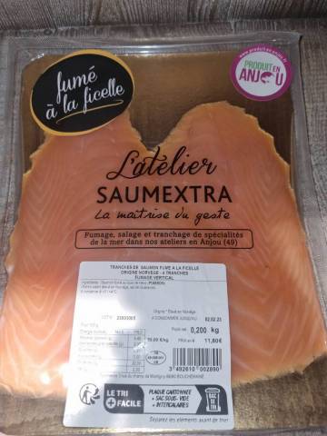 Tranche de saumon fumé à la ficelle norvege 4T 200g Saumextra