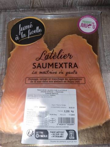 Tranche de saumon fum  la ficelle norvege 4T 200g Saumextra