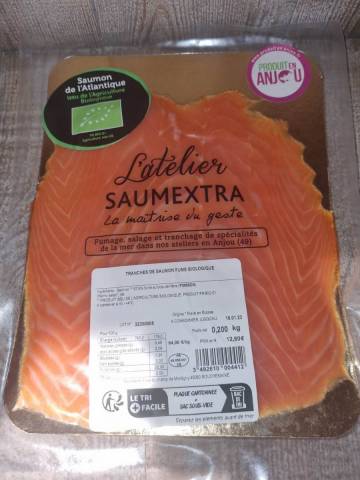 Tranche de saumon fum bio 200g Saumextra