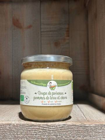 Soupe de poireaux pomme de terre chèvre Les bocaux à papa
