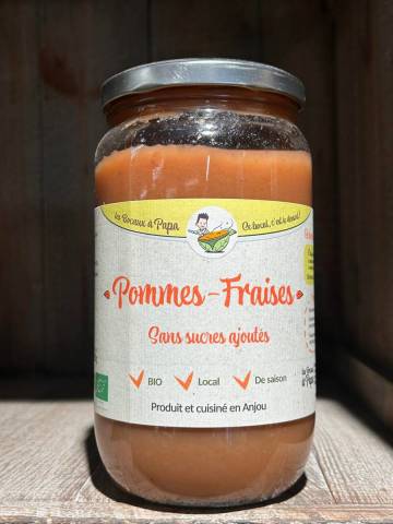 Compote pommes-fraises Les bocaux de papa