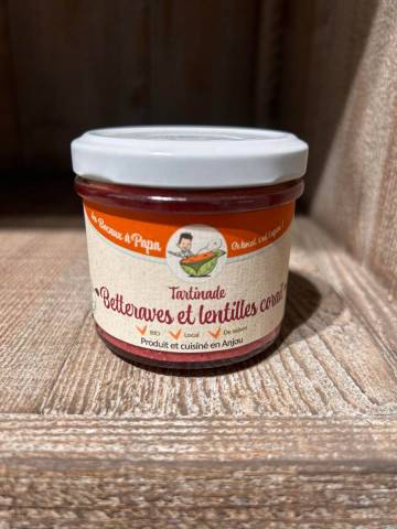 Tartinade betteraves et lentilles corail Les bocaux de papa