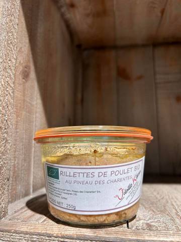 Rillettes de poulet BIO pineau des charentes