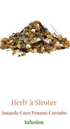 Infusion amande coco pomme caroube